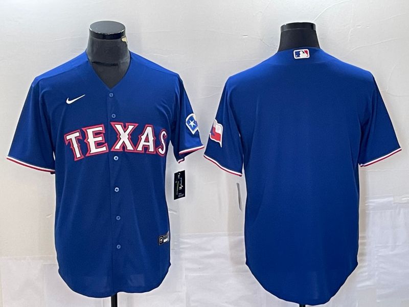 Men Texas Rangers Blank Blue Game Nike 2023 MLB Jersey style 5